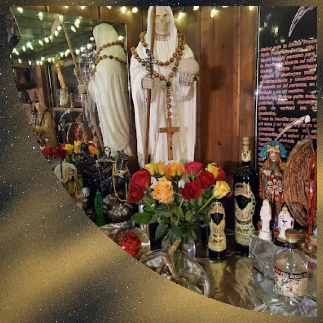 ofrendas altar santa muerte botanica virgen guadalupe